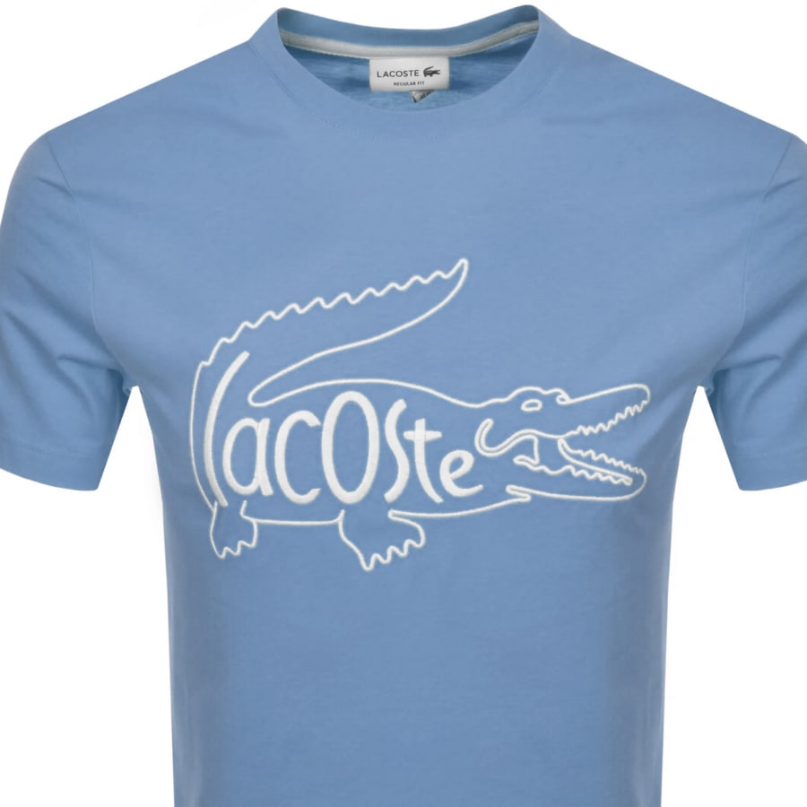 Alternative Image for ProductLacoste Crew Neck Logo T Shirt Blue3